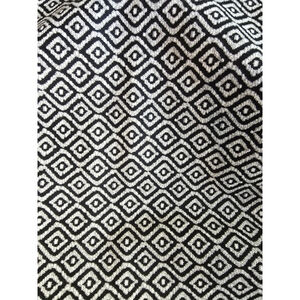 Black& Gray Pattern Woven Cotton Canvas Fabric 46"X3 Yards